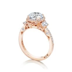 Tacori 18k Rose Gold Dantela Round Diamond Engagement Ring Setting (0.68 CTW) 7 Tacori 18k Rose Gold Dantela Round Diamond Engagement Ring Setting (0.68 CTW) -DIAMOND JEWELRY SHOP 2663cu8pk 50