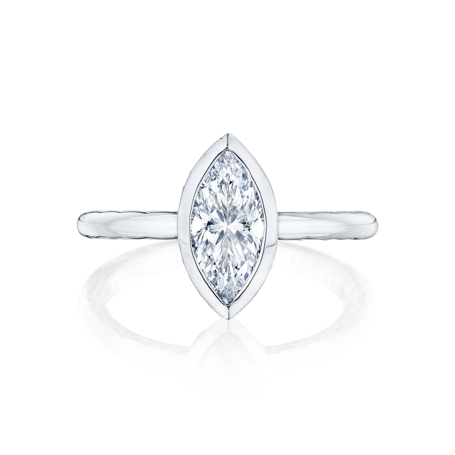 Tacori 18k White Gold Starlit Marquise Diamond Engagement Ring Setting (0.01 CTW) 3 Tacori 18k White Gold Starlit Marquise Diamond Engagement Ring Setting (0.01 CTW)