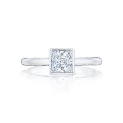 Tacori 18k White Gold Starlit Princess Diamond Engagement Ring Setting (0.01 CTW)