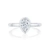 Tacori 18k White Gold Starlit Pear Diamond Engagement Ring Setting (0.01 CTW) -DIAMOND JEWELRY SHOP 300 2ps85x55 10