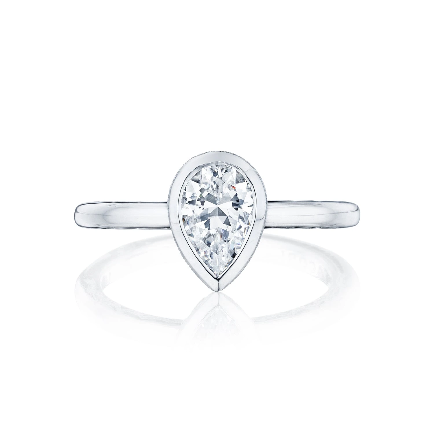 Tacori 18k White Gold Starlit Pear Diamond Engagement Ring Setting (0.01 CTW) 3 Tacori 18k White Gold Starlit Pear Diamond Engagement Ring Setting (0.01 CTW)