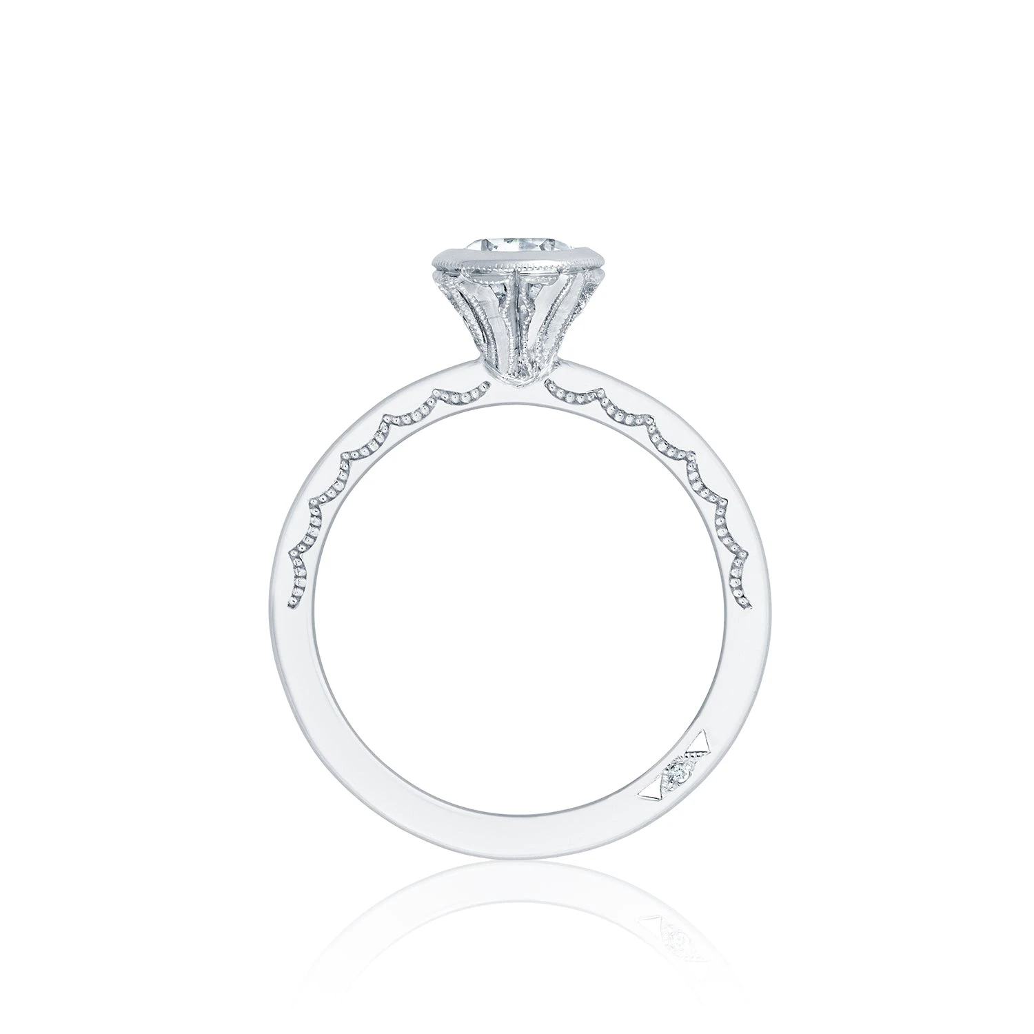 Tacori 18k White Gold Starlit Pear Diamond Engagement Ring Setting (0.01 CTW) 4 Tacori 18k White Gold Starlit Pear Diamond Engagement Ring Setting (0.01 CTW) - Image 2