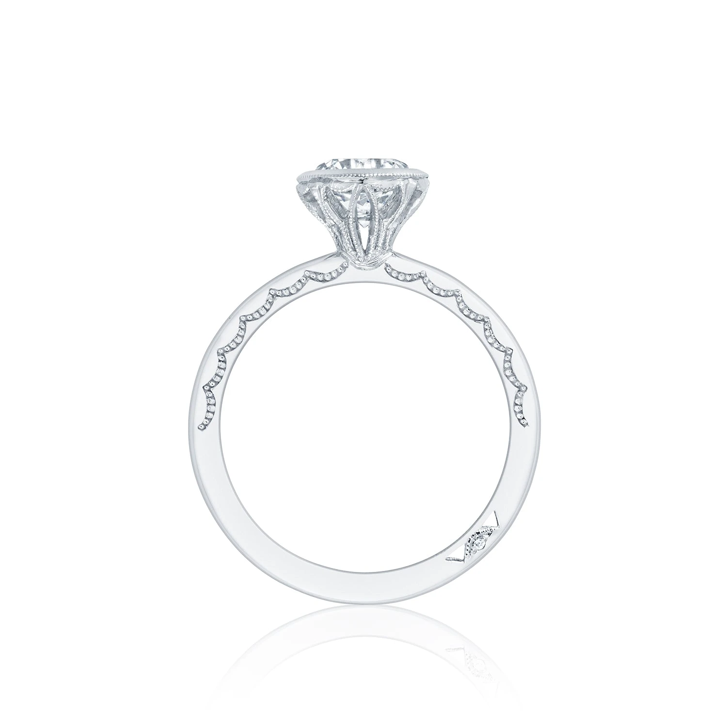 Tacori 18k White Gold Starlit Round Diamond Engagement Ring Setting (0.01 CTW) 4 Tacori 18k White Gold Starlit Round Diamond Engagement Ring Setting (0.01 CTW) - Image 2