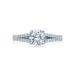 Tacori 18k White Gold Simply Tacori Round Diamond Engagement Ring Setting (0.34 CTW)