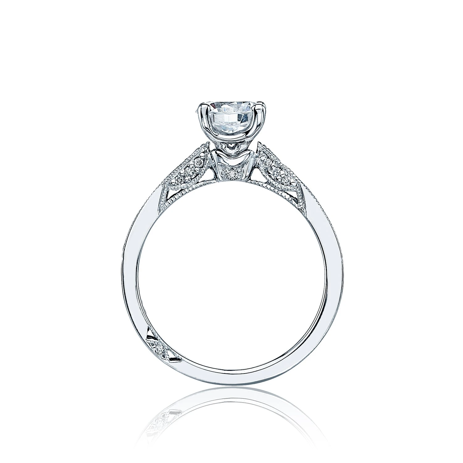 Tacori 18k White Gold Simply Tacori Round Diamond Engagement Ring Setting (0.25 CTW) 4 Tacori 18k White Gold Simply Tacori Round Diamond Engagement Ring Setting (0.25 CTW) - Image 2