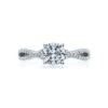 Tacori Platinum Ribbon Round Diamond Engagement Ring Setting (0.26 CTW) -DIAMOND JEWELRY SHOP 3004 10