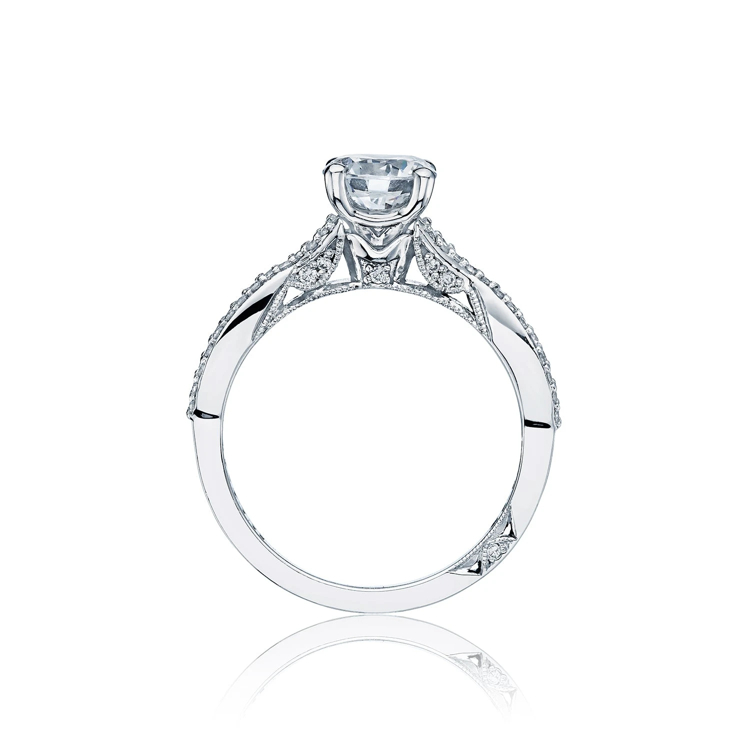 Tacori Platinum Ribbon Round Diamond Engagement Ring Setting (0.26 CTW) 4 Tacori Platinum Ribbon Round Diamond Engagement Ring Setting (0.26 CTW) - Image 2