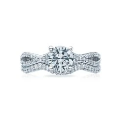 Tacori Platinum Ribbon Round Diamond Engagement Ring Setting (0.26 CTW) 7 Tacori Platinum Ribbon Round Diamond Engagement Ring Setting (0.26 CTW) -DIAMOND JEWELRY SHOP 3004 30