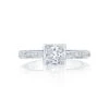 Tacori 18k White Gold Starlit Princess Diamond Engagement Ring Setting (0.35 CTW) -DIAMOND JEWELRY SHOP 301 25pr55 10