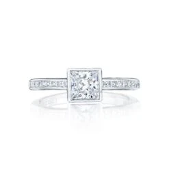 Tacori 18k White Gold Starlit Princess Diamond Engagement Ring Setting (0.35 CTW)
