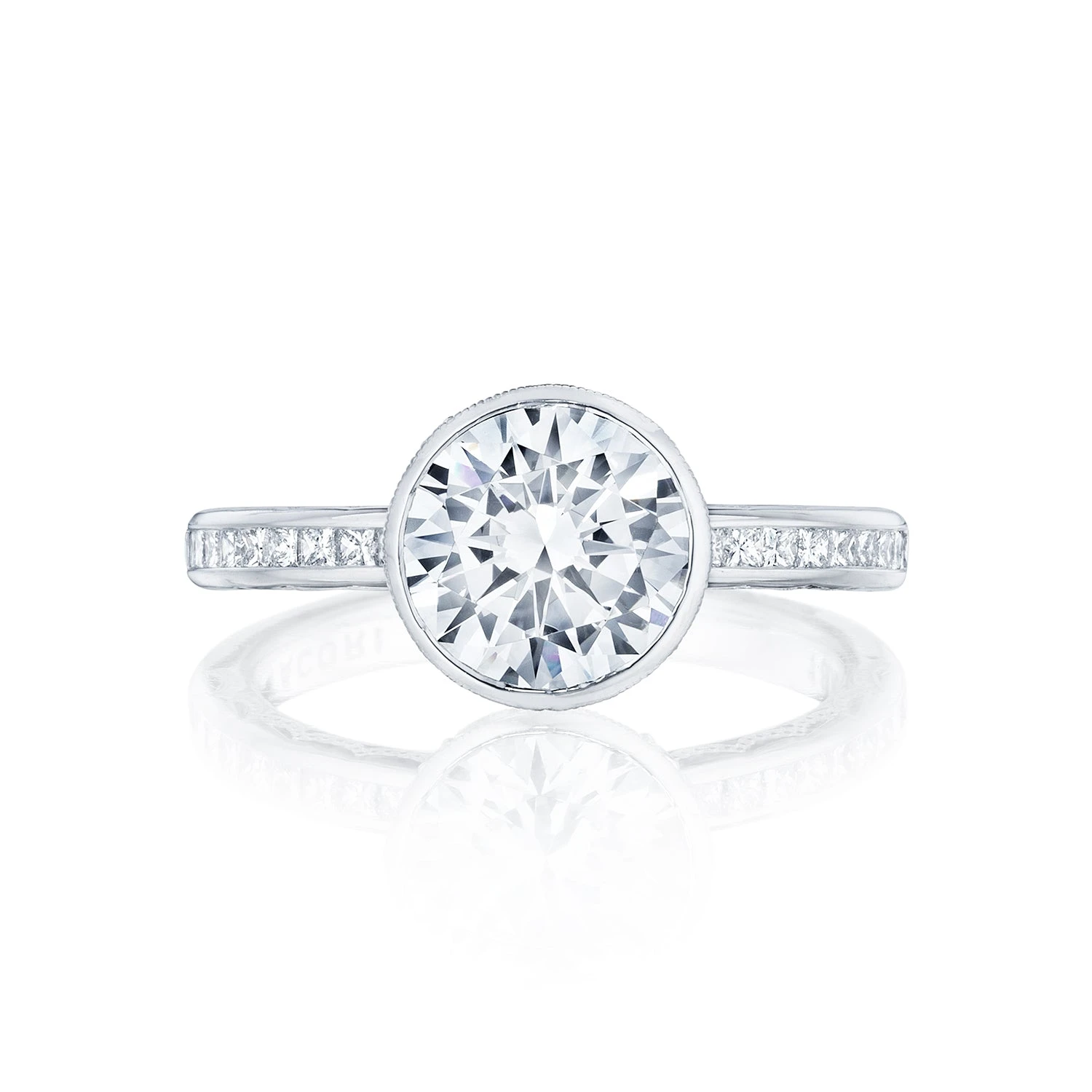 Tacori 18k White Gold Starlit Round Diamond Engagement Ring Setting (0.35 CTW) 3 Tacori 18k White Gold Starlit Round Diamond Engagement Ring Setting (0.35 CTW)