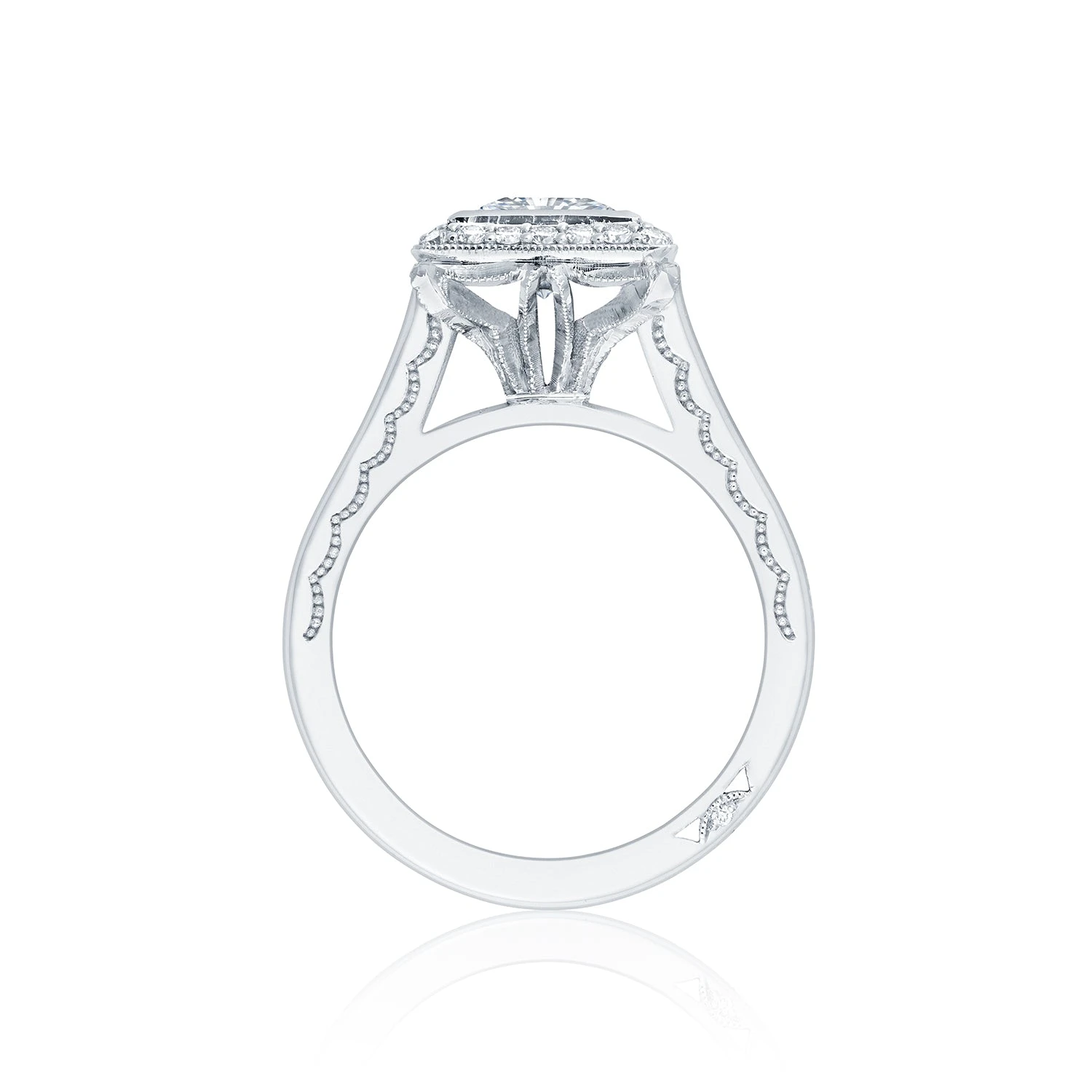 Tacori 18k White Gold Starlit Princess Diamond Engagement Ring Setting (0.29 CTW) 4 Tacori 18k White Gold Starlit Princess Diamond Engagement Ring Setting (0.29 CTW) - Image 2