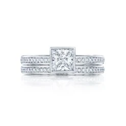 Tacori 18k White Gold Starlit Princess Diamond Engagement Ring Setting (0.13 CTW) 7 Tacori 18k White Gold Starlit Princess Diamond Engagement Ring Setting (0.13 CTW) -DIAMOND JEWELRY SHOP 305 25pr55 30