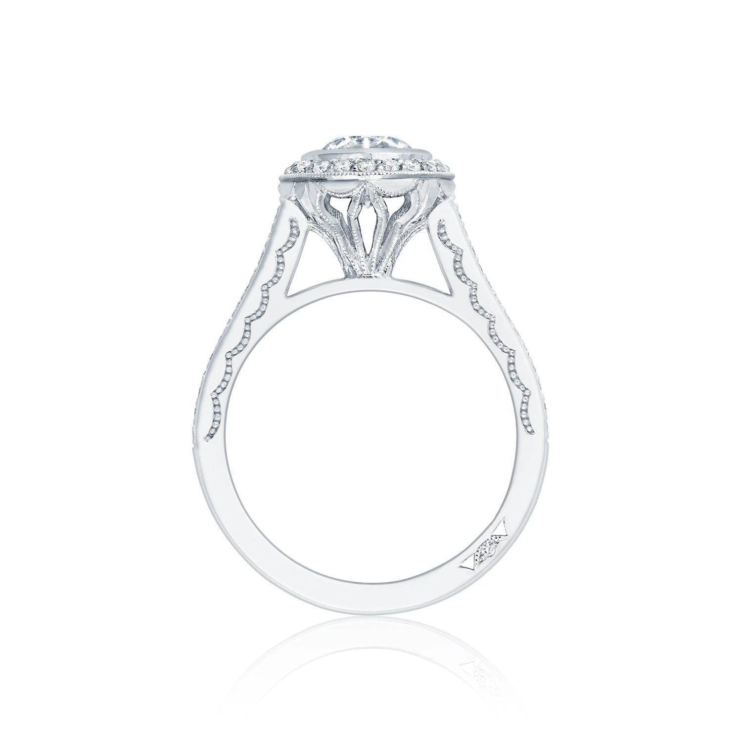 Tacori 18k White Gold Starlit Round Diamond Engagement Ring Setting (0.3 CTW) 4 Tacori 18k White Gold Starlit Round Diamond Engagement Ring Setting (0.3 CTW) - Image 2