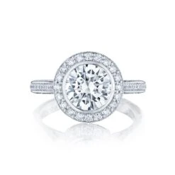Tacori 18k White Gold Starlit Round Diamond Engagement Ring Setting (0.44 CTW)
