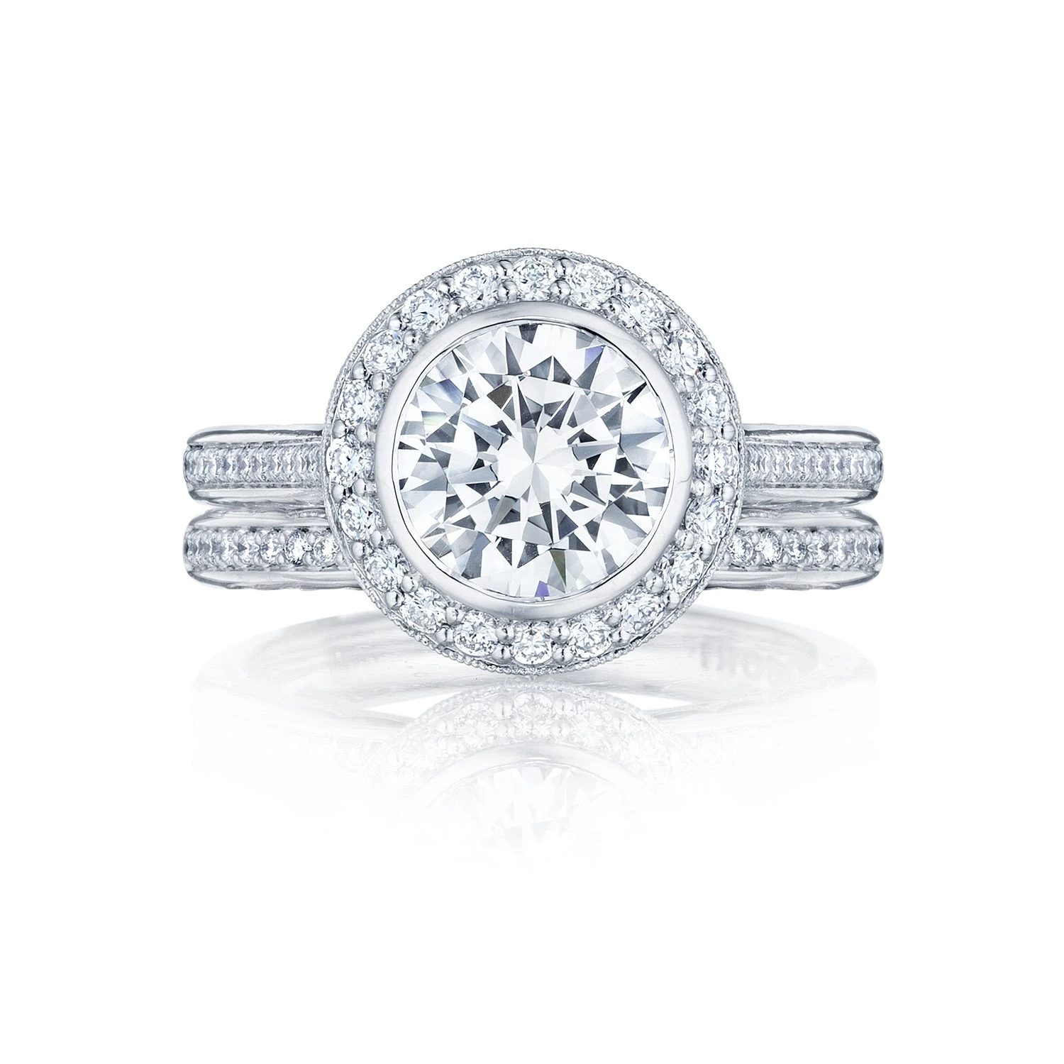 Tacori 18k White Gold Starlit Round Diamond Engagement Ring Setting (0.44 CTW) 5 Tacori 18k White Gold Starlit Round Diamond Engagement Ring Setting (0.44 CTW) - Image 3