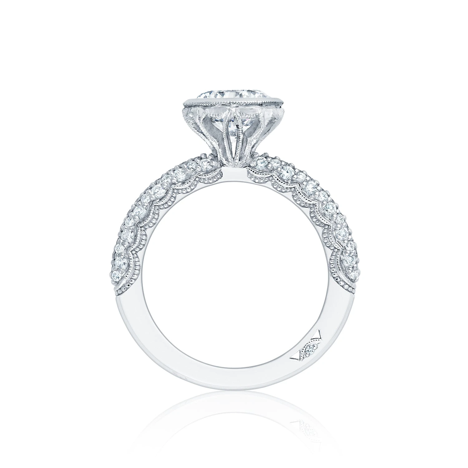 Tacori 18k White Gold Starlit Round Diamond Engagement Ring Setting (0.67 CTW) 4 Tacori 18k White Gold Starlit Round Diamond Engagement Ring Setting (0.67 CTW) - Image 2