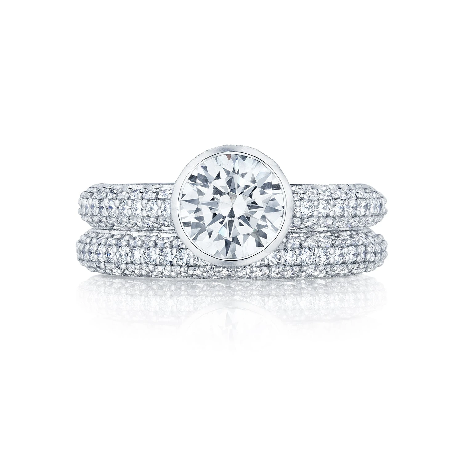 Tacori 18k White Gold Starlit Round Diamond Engagement Ring Setting (0.67 CTW) 5 Tacori 18k White Gold Starlit Round Diamond Engagement Ring Setting (0.67 CTW) - Image 3