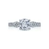 Tacori 18k White Gold Clean Crescent Round Diamond Engagement Ring Setting (1.01 CTW) -DIAMOND JEWELRY SHOP 31 25rd75 10