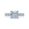 Tacori 18k White Gold Clean Crescent Princess Diamond Engagement Ring Setting (1.43 CTW) -DIAMOND JEWELRY SHOP 32 3pr75 10