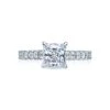 Tacori 18k White Gold Clean Crescent Princess Diamond Engagement Ring Setting (0.95 CTW) -DIAMOND JEWELRY SHOP 35 25pr65 10