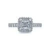 Tacori 18k White Gold Blooming Beauties White Gold Princess Diamond Engagement Ring Setting (0.65 CTW) -DIAMOND JEWELRY SHOP 38 25pr55 10
