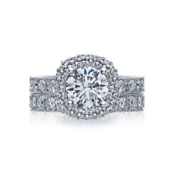 Tacori 18k White Gold Blooming Beauties Round Diamond Engagement Ring Setting (0.85 CTW) 7 Tacori 18k White Gold Blooming Beauties Round Diamond Engagement Ring Setting (0.85 CTW) -DIAMOND JEWELRY SHOP 38 3cu75 30