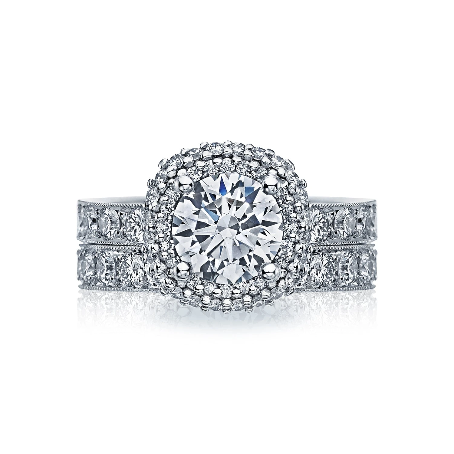 Tacori 18k White Gold Blooming Beauties Round Diamond Engagement Ring Setting (0.85 CTW) 5 Tacori 18k White Gold Blooming Beauties Round Diamond Engagement Ring Setting (0.85 CTW) - Image 3