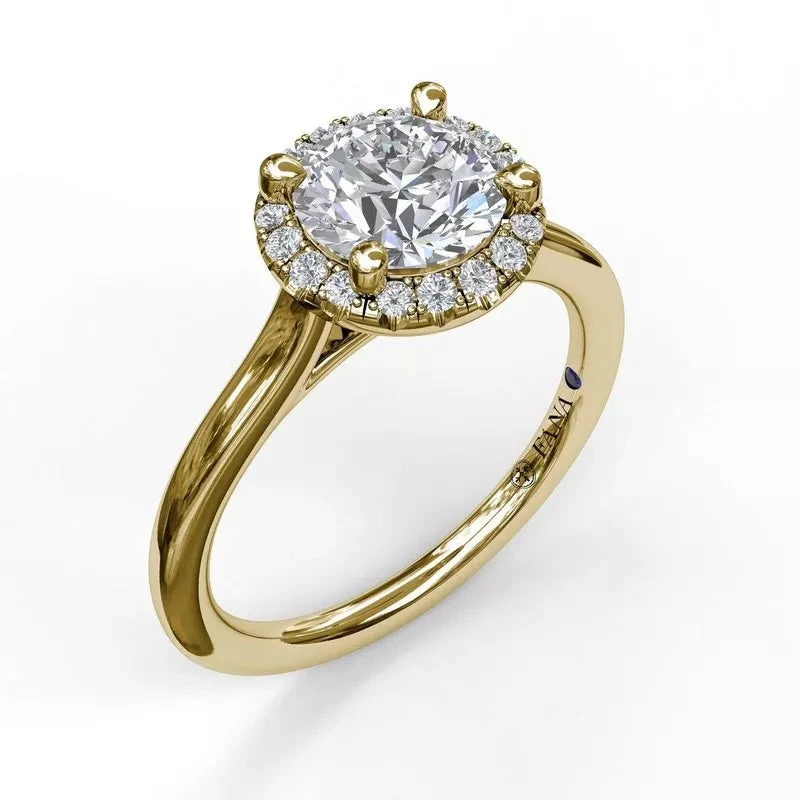 FANA Classic Round Halo Engagement Ring Setting 6 FANA Classic Round Halo Engagement Ring Setting - Image 4