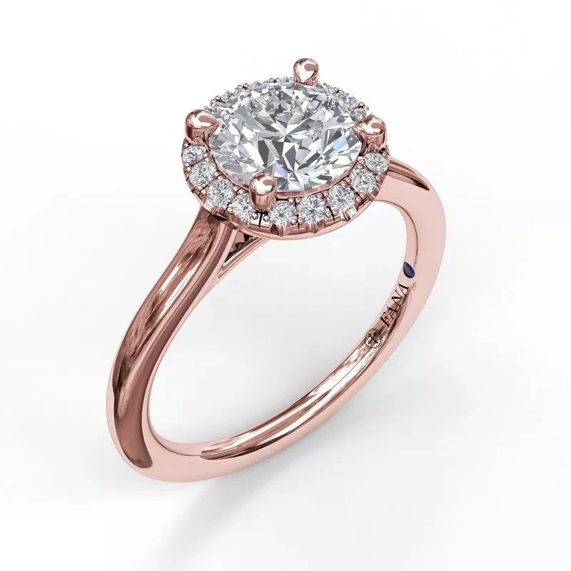 FANA Classic Round Halo Engagement Ring Setting 7 FANA Classic Round Halo Engagement Ring Setting - Image 5