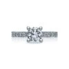 Tacori 18k White Gold Sculpted Crescent Round Diamond Engagement Ring Setting (0.41 CTW) -DIAMOND JEWELRY SHOP 41 25rd65 10