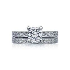 Tacori 18k White Gold Sculpted Crescent Round Diamond Engagement Ring Setting (0.41 CTW) 7 Tacori 18k White Gold Sculpted Crescent Round Diamond Engagement Ring Setting (0.41 CTW) -DIAMOND JEWELRY SHOP 41 25rd65 30