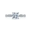 Tacori 18k White Gold Sculpted Crescent Round Diamond Engagement Ring Setting (0.28 CTW) 2 Tacori 18k White Gold Sculpted Crescent Round Diamond Engagement Ring Setting (0.28 CTW) -DIAMOND JEWELRY SHOP 46 25rd65 10