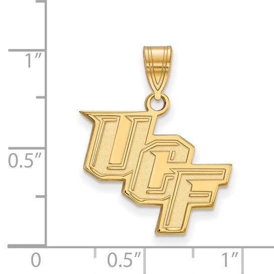 Sterling Silver Gold-plated LogoArt University Of Central Florida U-C-F Medium Pendant 4 Sterling Silver Gold-plated LogoArt University Of Central Florida U-C-F Medium Pendant - Image 2