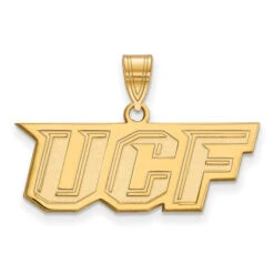 14k Gold LogoArt University Of Central Florida U-C-F Medium Pendant