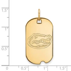 Sterling Silver Gold-plated LogoArt University Of Florida Gator Small Dog Tag Pendant -DIAMOND JEWELRY SHOP 4Y027UFL 8 6d1e38cb 0e0c 4466 92ae b477ab78e07f
