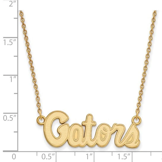 14k Gold LogoArt University Of Florida Gators Script Small Pendant 18 Inch Necklace 4 14k Gold LogoArt University Of Florida Gators Script Small Pendant 18 Inch Necklace - Image 2