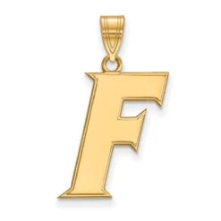10K Yellow Gold LogoArt University Of Florida Letter F Large Pendant