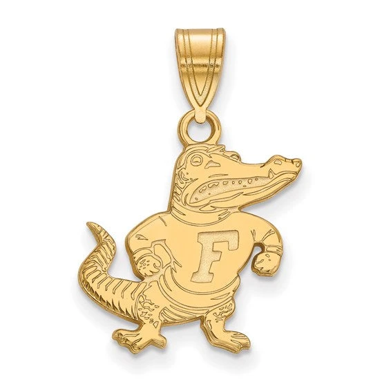 Sterling Silver Gold-plated LogoArt University Of Florida Gator Small Pendant 3 Sterling Silver Gold-plated LogoArt University Of Florida Gator Small Pendant