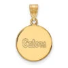 10k Yellow Gold LogoArt University Of Florida Gators Script Medium Disc Pendant -DIAMOND JEWELRY SHOP 4Y091UFL
