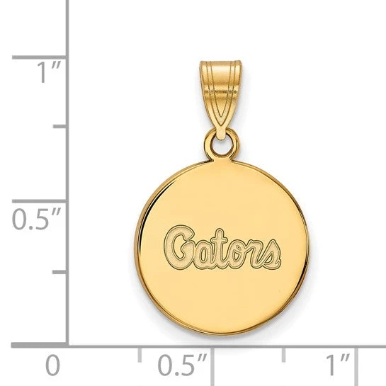 10k Yellow Gold LogoArt University Of Florida Gators Script Medium Disc Pendant 4 10k Yellow Gold LogoArt University Of Florida Gators Script Medium Disc Pendant - Image 2