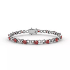 Fana Ruby And Diamond Pear Shape Bracelet