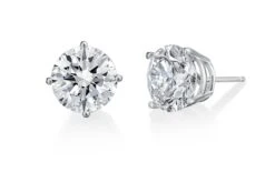 2 CTW Diamond Studs Set In 14K White Gold- IDC Signature Studs Collection