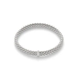 Fope VENDOME White Gold Diamond Bracelet (0.10 CTW) -Size Medium