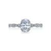 Tacori 18k White Gold Sculpted Crescent Oval Diamond Engagement Ring Setting (0.16 CTW) -DIAMOND JEWELRY SHOP 57 2ov75x55 10