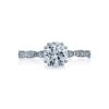 Tacori 18k White Gold Sculpted Crescent Round Diamond Engagement Ring Setting (0.16 CTW) -DIAMOND JEWELRY SHOP 57 2rd65 10