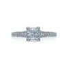 Tacori 18k White Gold Sculpted Crescent Princess Diamond Engagement Ring Setting (0.1 CTW) -DIAMOND JEWELRY SHOP 58 2pr55 10