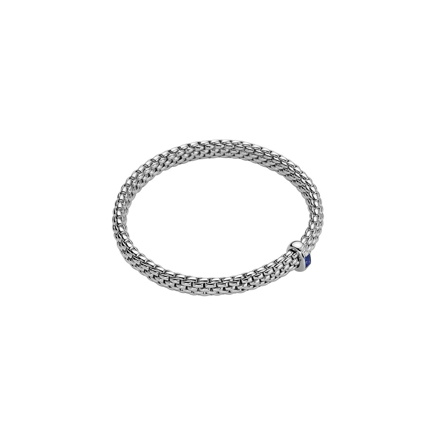 Fope Flex'it Diamond & Sapphire Bracelet 0.04 CTW -Size Medium 3 Fope Flex'it Diamond & Sapphire Bracelet 0.04 CTW -Size Medium
