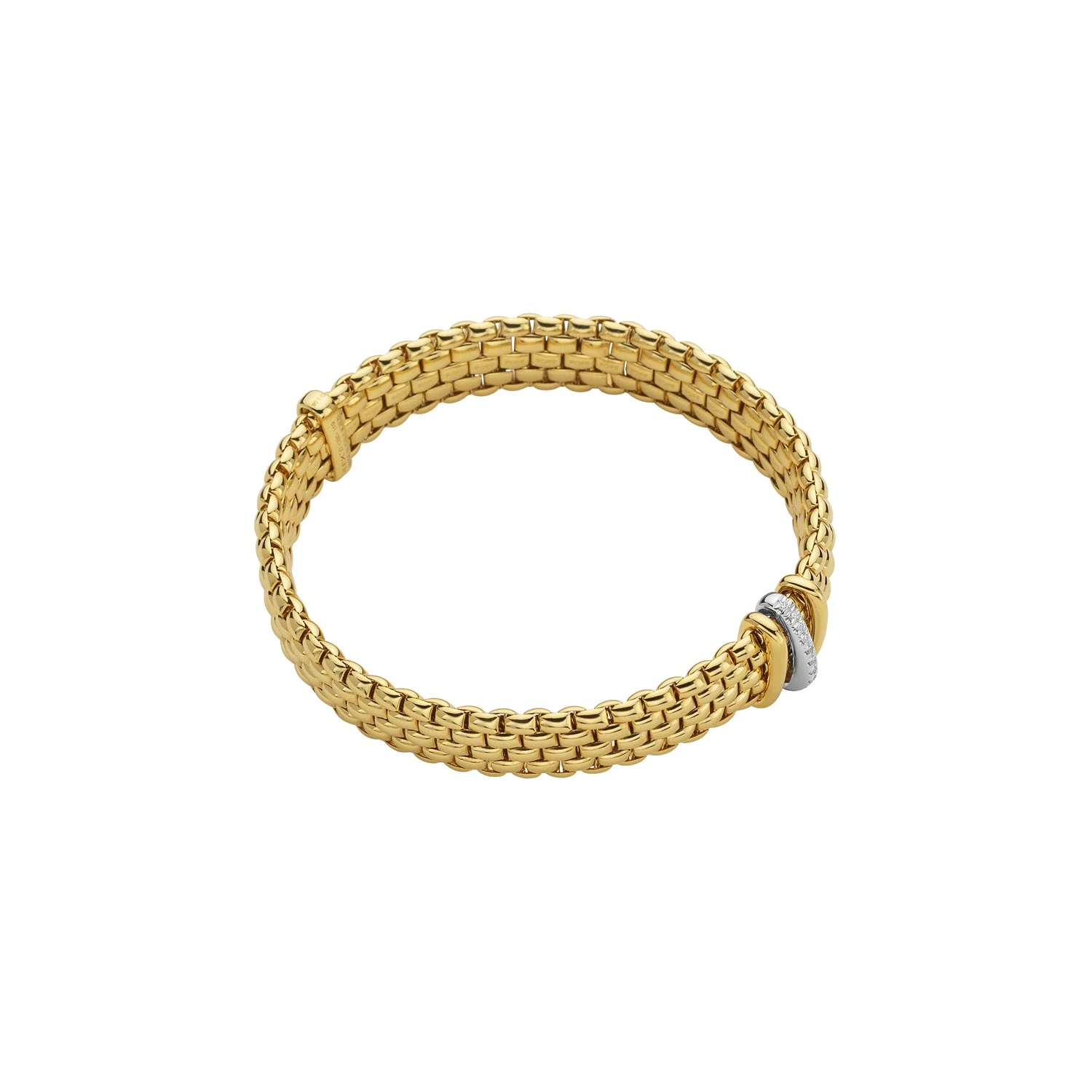 FOPE Panorama 18K Yellow Gold Bracelet 0.08 CTW -Size Small 3 FOPE Panorama 18K Yellow Gold Bracelet 0.08 CTW -Size Small