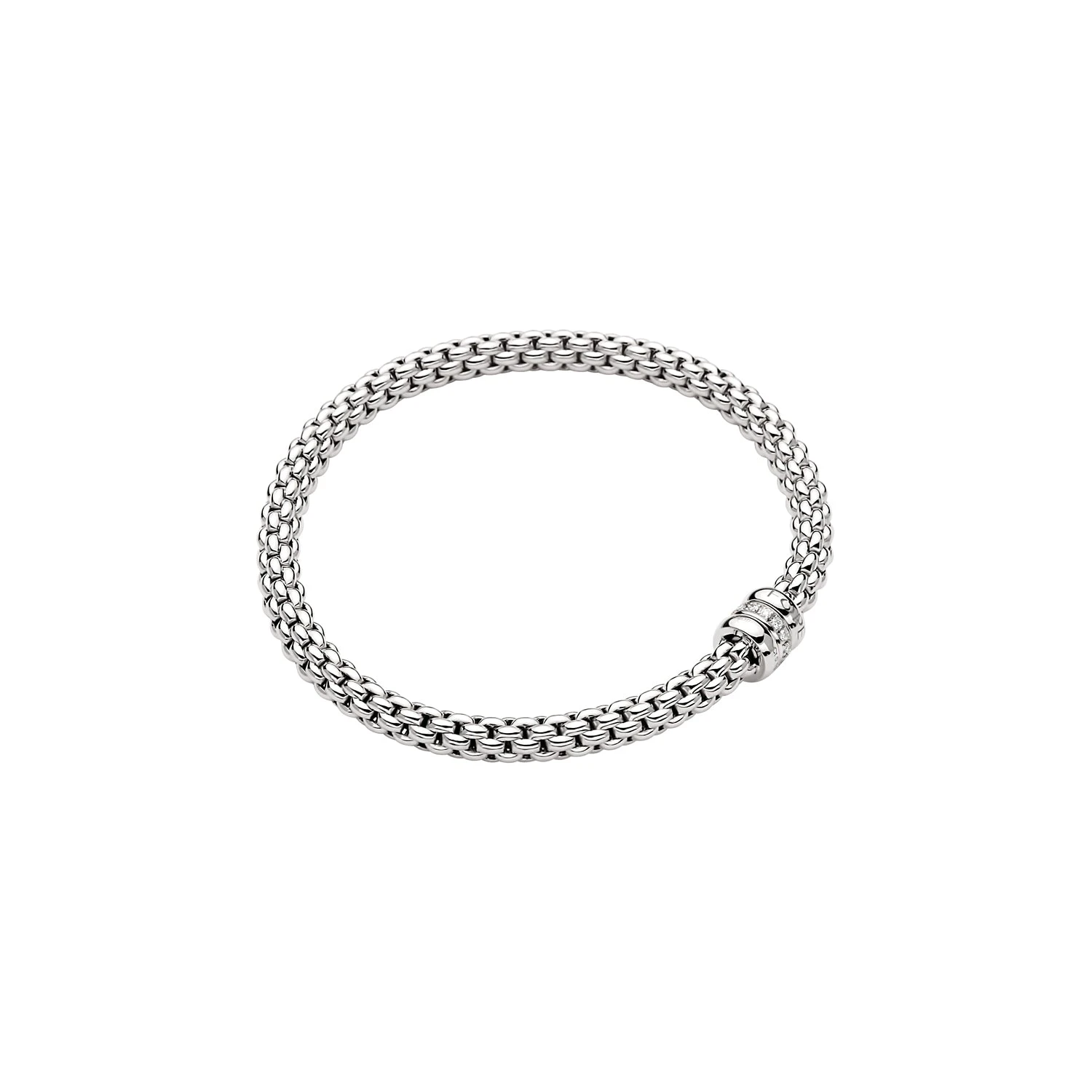 Fope Mesh Diamond Bracelet (0.15 CTW) -Size Medium 3 Fope Mesh Diamond Bracelet (0.15 CTW) -Size Medium